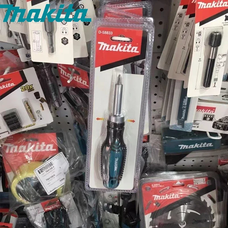 Makita D-58833 Ratchet Screwdriver Magnetic Semi-Automatic Positive Negative Ratchet Non-Slip Screwdriver MAKITA Hand Tools