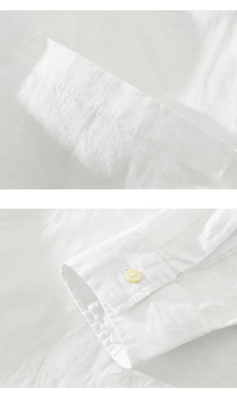 Japanese Retro Long-sleeved Linen Shirt Men Summer New Loose Pullover Square Collar Cardigan Casual Cotton Linen Top