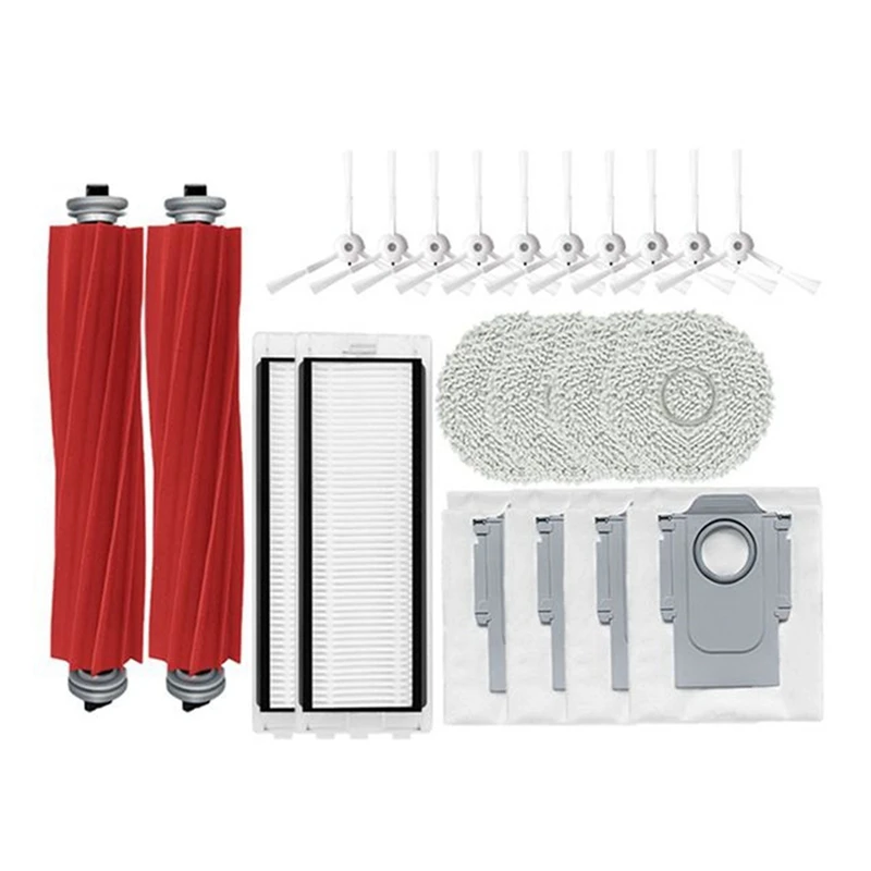 Запасные части для Roborock Q Revo / Roborock P10 A7400RR, основная боковая щетка, фильтр НЕРА, Швабра, тканевый мешок для пыли