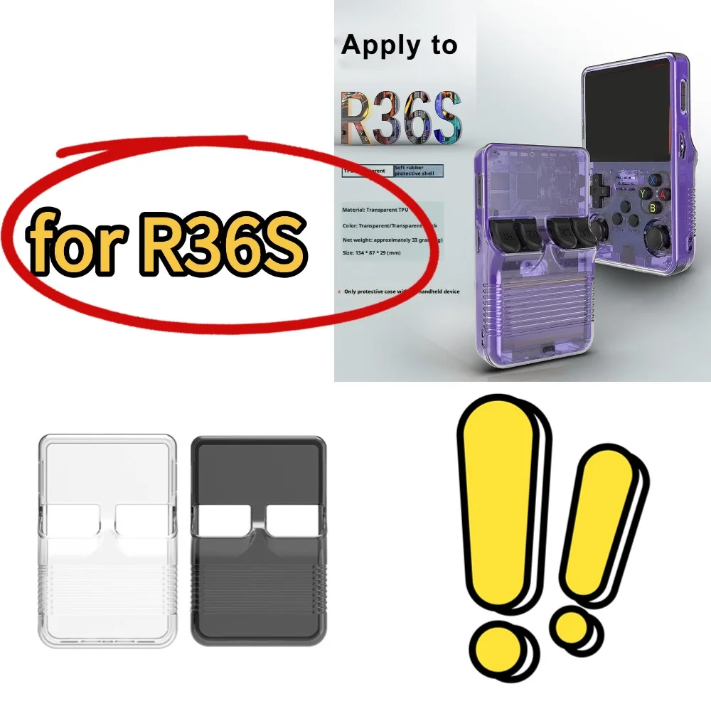 Tragbare Spielkonsole Schutzhülle Für R36S Silikon Schutzhülle AntiScratch Lagerung Box Waschbar Silikon Fall Für R36S