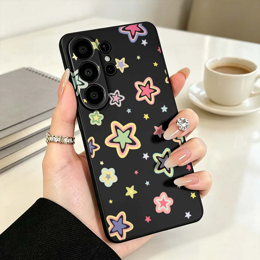 Beautiful Star Design For Samsung Galaxy S26 S25 S24 S23 S22 S21 S10 FE Plus Edge Ultra Black Phone Case Gift