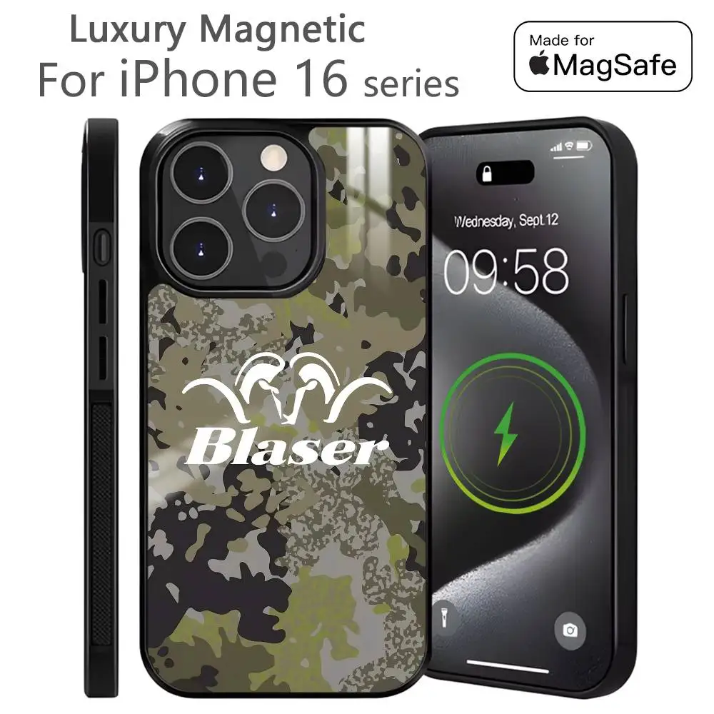B-lasers eua capa de telefone para iphone 16 15 14 13 12 11 pro max plus mini magnético magsafe capa de carregamento sem fio