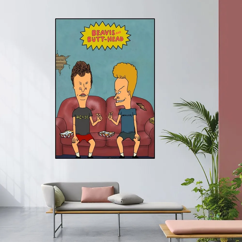 Beavis and Butt-Head Poster Home Room Decor Livingroom Bedroom Aesthetic Art Wall Painting Stickers