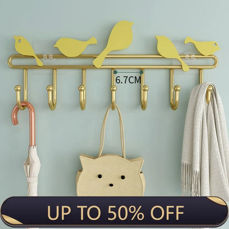 Strong Adhesive Over Door Hooks Damage Free Hanger Holder Clothes Organizer Bedroom Kitchen Bathroom Storage Space Saving Mount