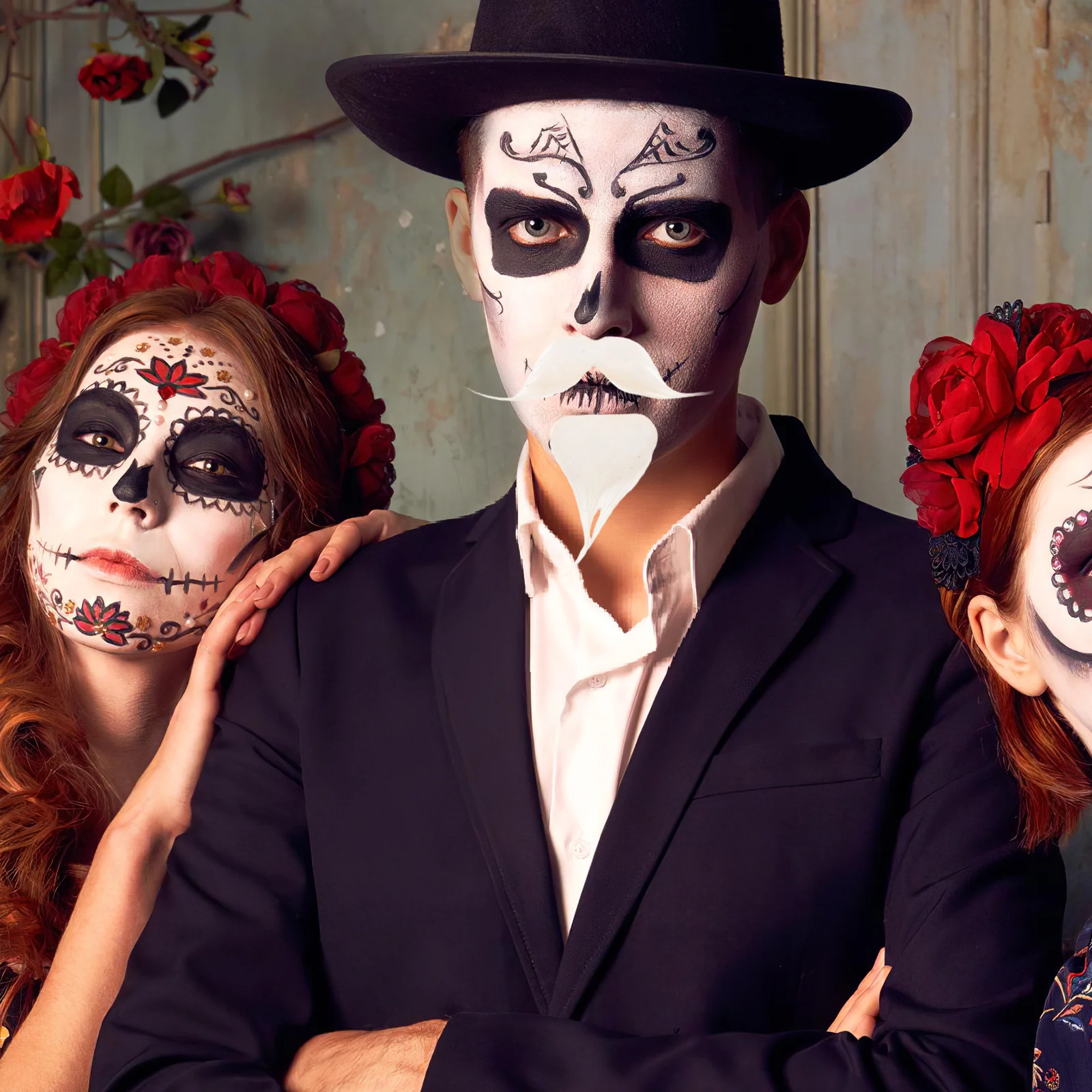 

2Sets Funny Fake Beard White Beard and Mustache Realistic Costume Facial Hair for Halloween Christmas Party Gnome Santa Claus