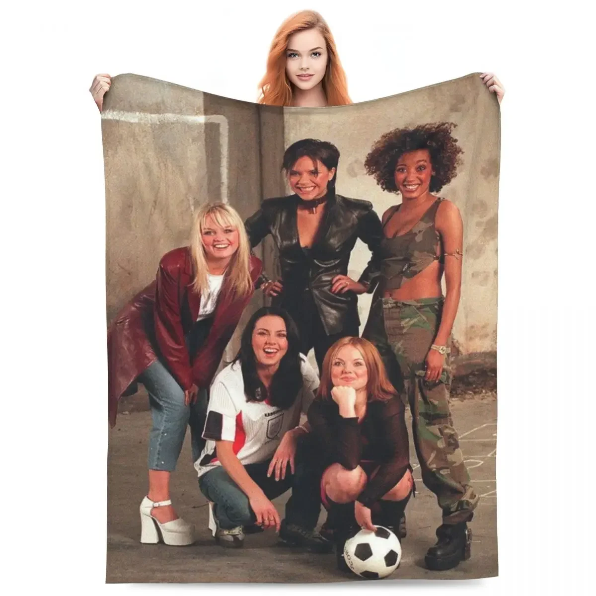 Spice Girls Super Soft Blanket Music Group Travelling Throw Blanket Winter Novelty Customized Flannel Bedspread Sofa Bed Cover