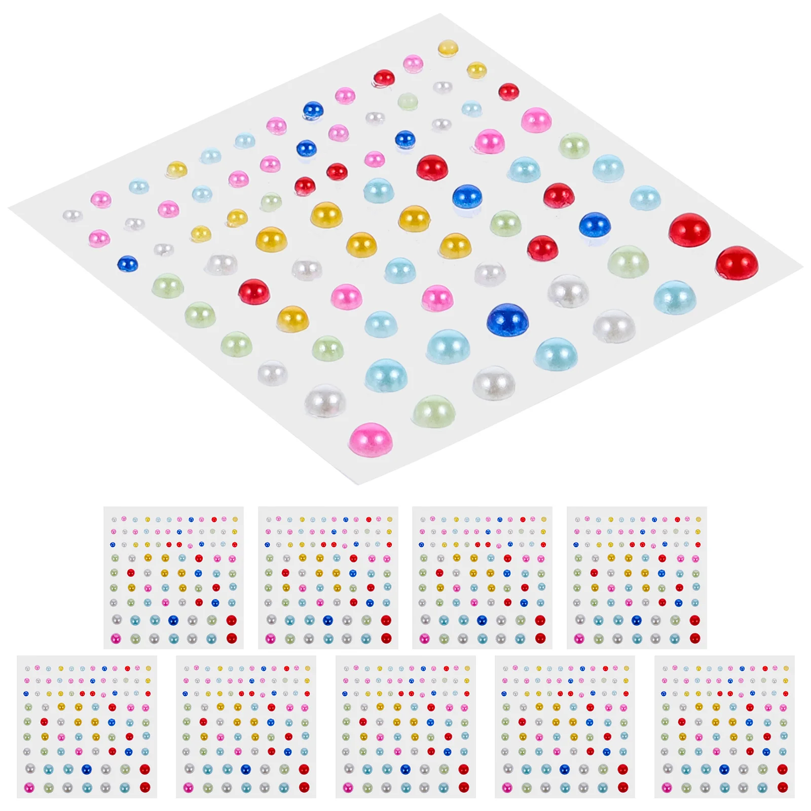 

10 Sheets Diamond Sticker Gems Acrylic Scrapbook Facial Bling Rhinestone Self Adhesive Decorative Small Size Premium Material