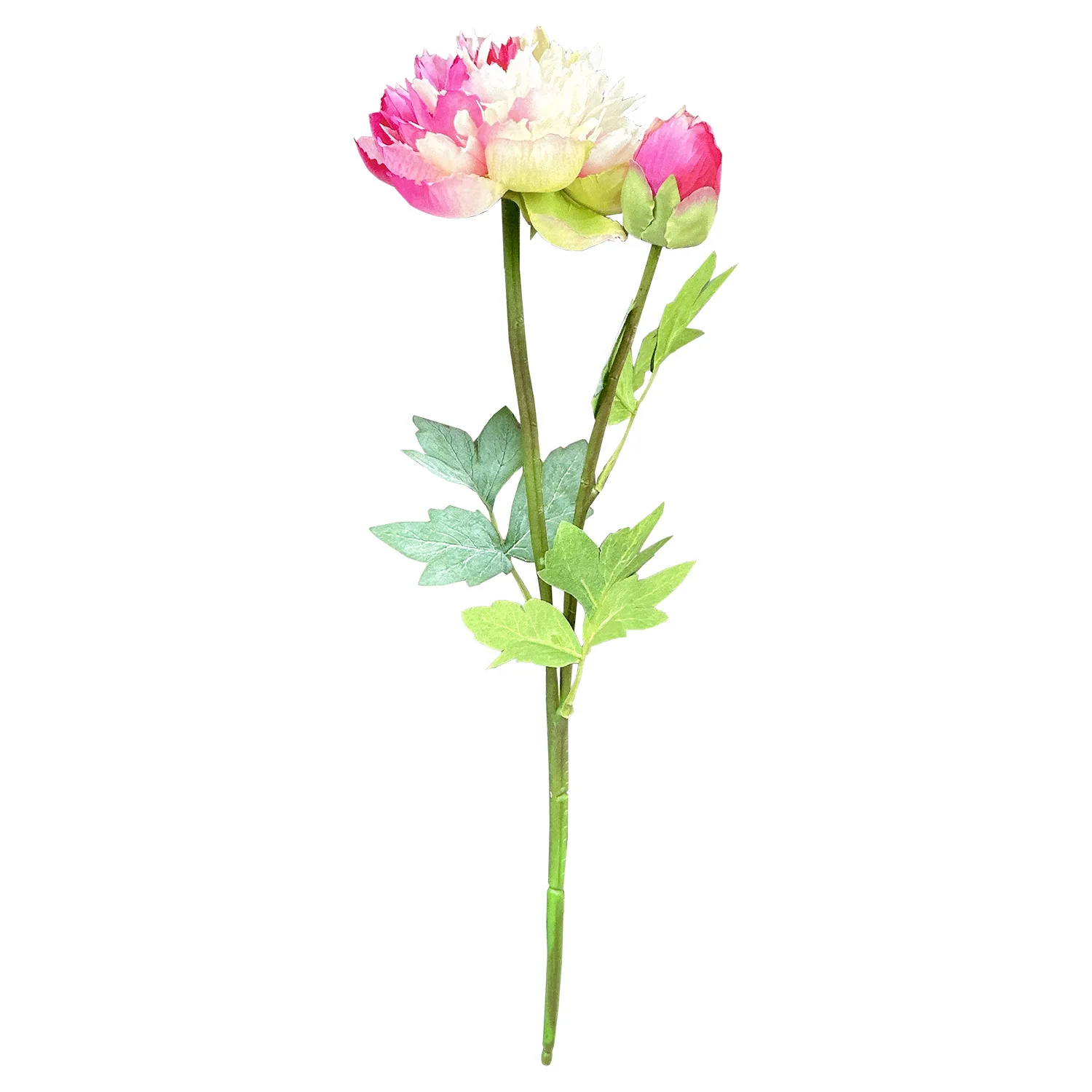 50cm Rose Pink Silk 2 Head Peony Artificial Flowers Bouquet top grade Fake Flowers for Home Wedding Decoration indoor Home Decor