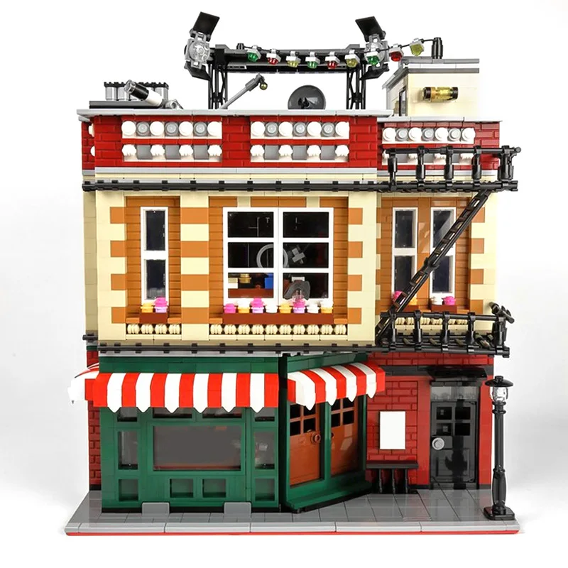 BuildMOC Streetscape Architecture Big Bang Theory and Central Perk Building Block Set Ideas Model Toys for kids Birthday Gifts