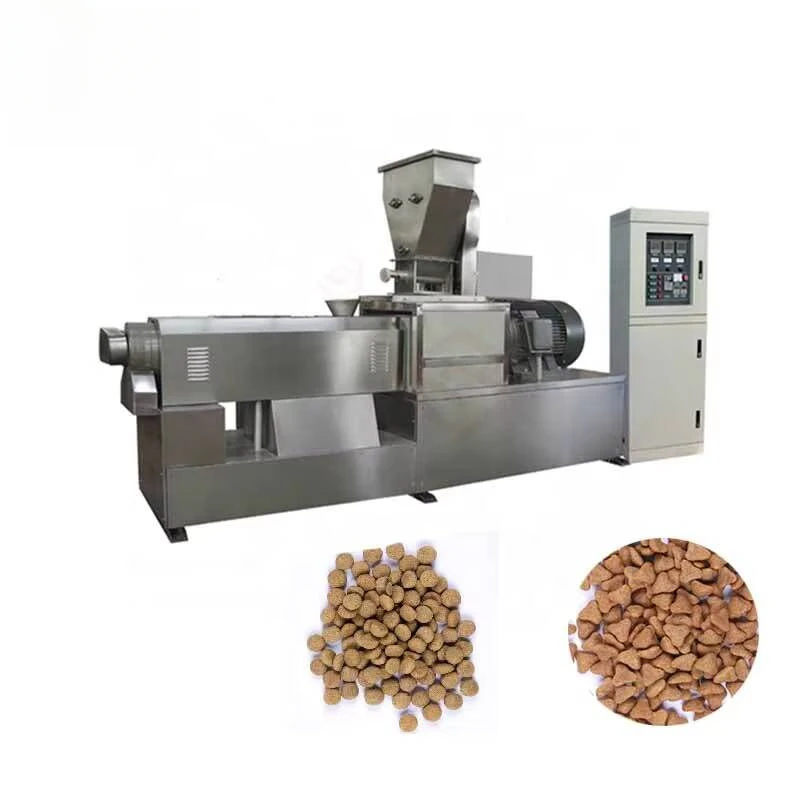 Factory Price Twin Screw Extruder Dog Pet Food New Condition With Core Components Engine Motor PLC Pump Gear For Birds Cats