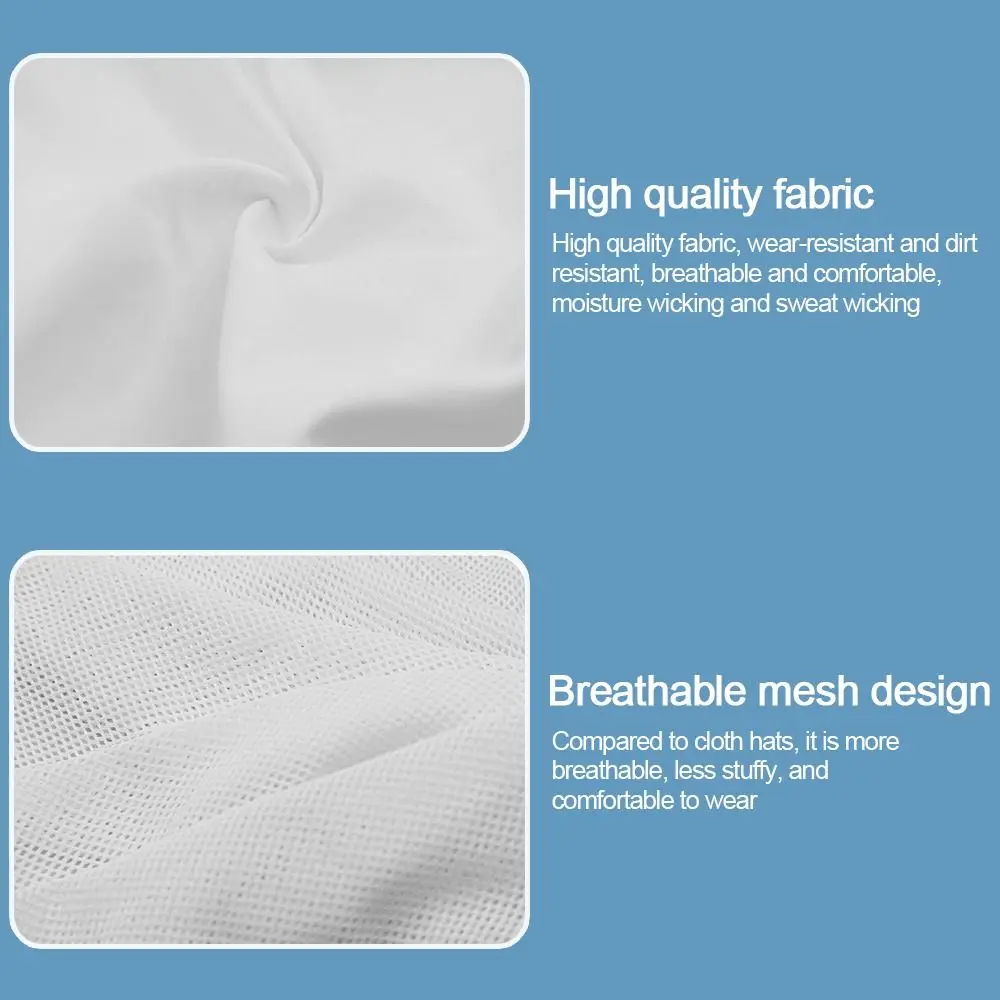 New Neck Protector Dust-free Shawl Hat Anti-static Protective Breathable Work Cap Solid Color Dust Proof Cap Food Factory