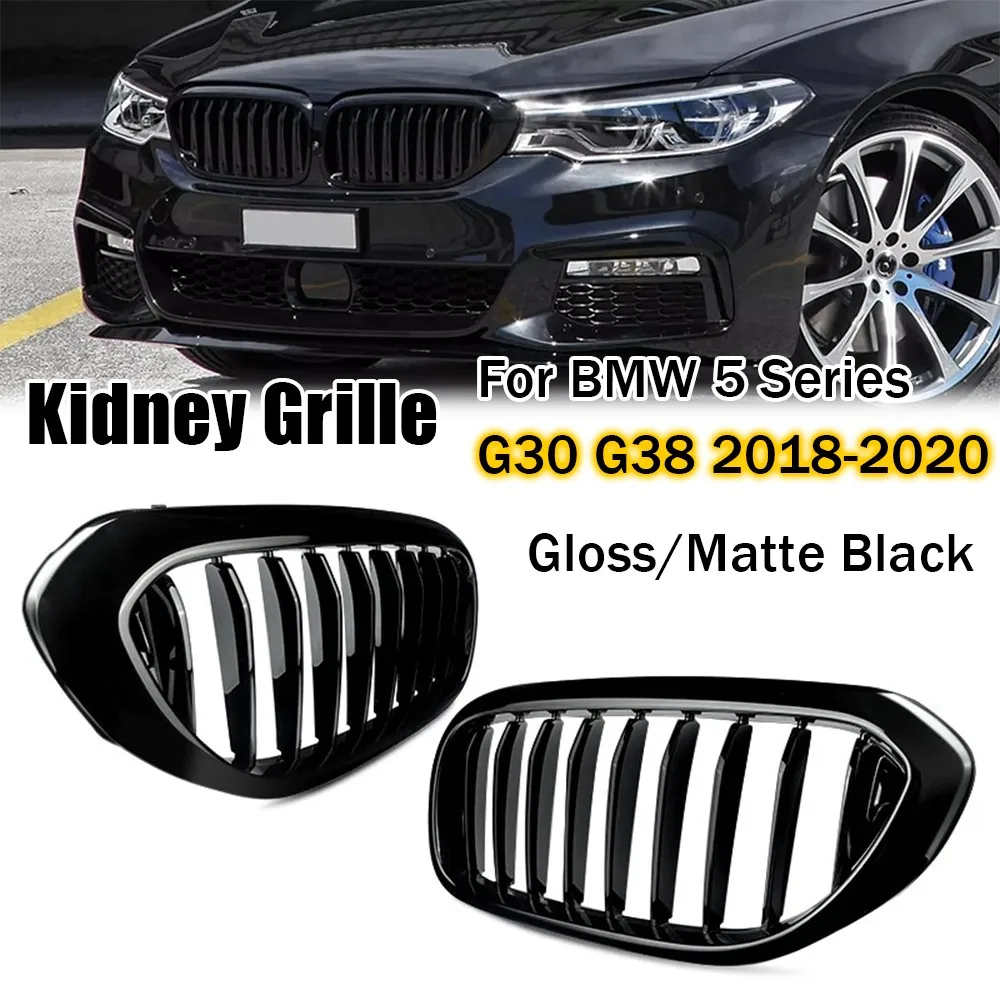

Single Style Grill﻿ For BMW 5 Series G30 G38 Sedan G31 Touring 2017-2020 Front Bumper Racing Grille Mesh Car Replacement Parts