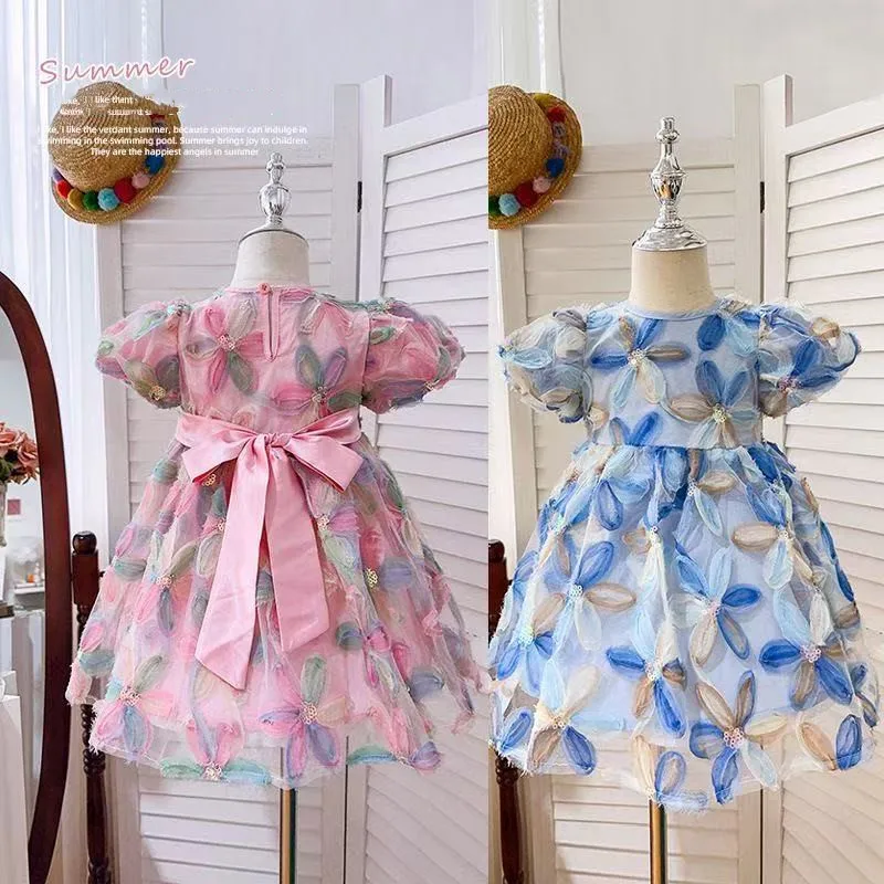 

Kids Girls' Dress Summer 2025 New Western Girl Spring Summer Fairy Princess Dress High Ding Heavy Children's Dress