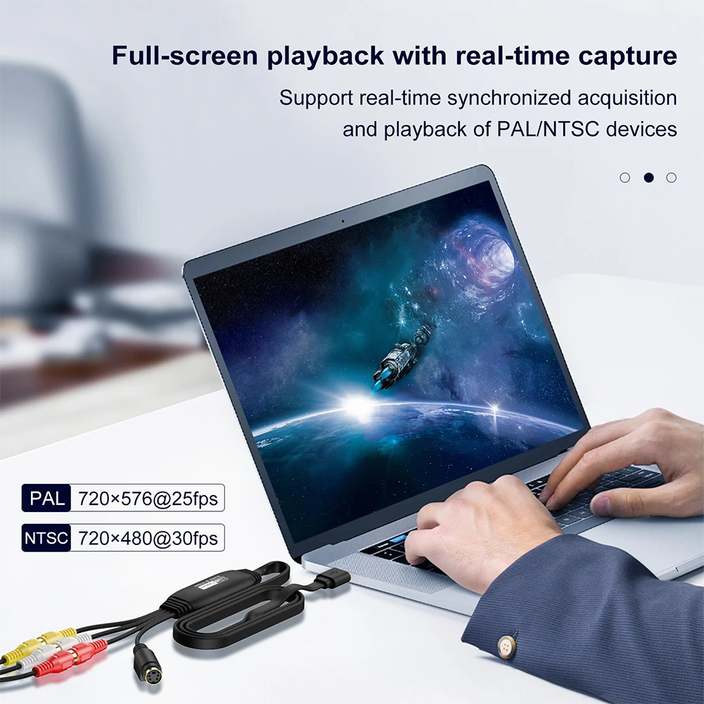 

USB Video Capture Card VHS TV DVD VCR Audio Capture Adapter Card RCA To USB Video Converter Video Capture Board for Mac PC