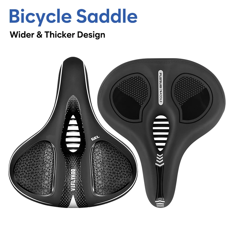 

Extra Large Wide Bike Saddle Soft Gel Ergonomic MTB Mountain Bicycle Seat Cushion