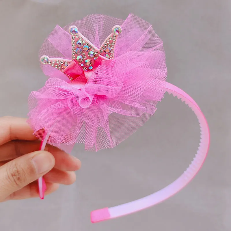 2pcs New Girl\'s Crown  hair band Children Flower Bow hairpin  hair accessories Kids Hair accessories