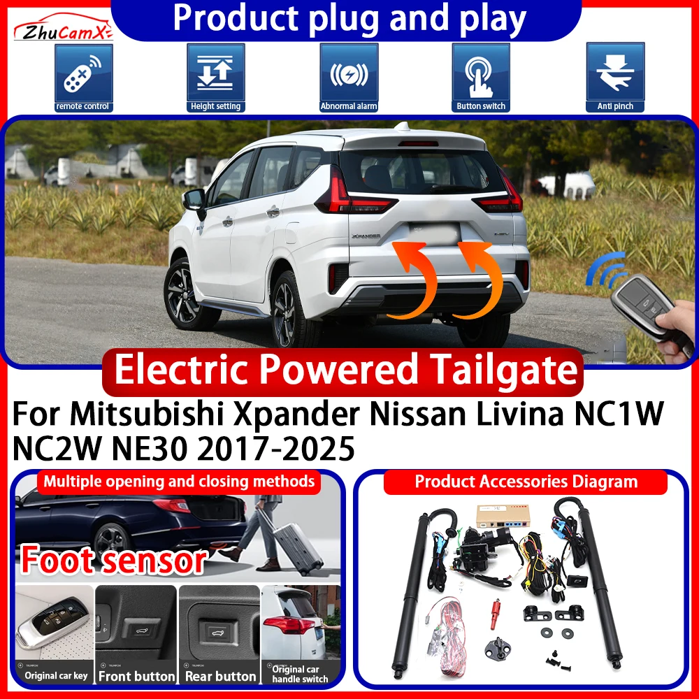 Powered Tailgate for Mitsubishi Xpander Nissan Livina NC1W NC2W NE30 2017-2025 anti pinch Smart Intelligent Control Gate Lift