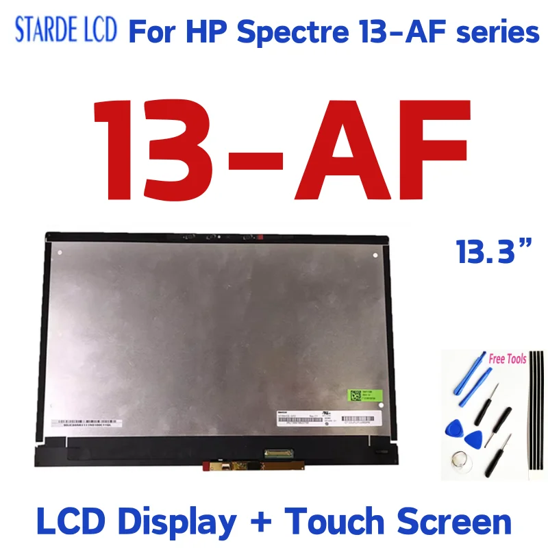 HP 스펙터 13-AF LCD 디스플레이 터치 스크린 디지타이저 어셈블리, HP 13-Af052na 13-Af054na 13-Af004na 교체용, 13.3 인치