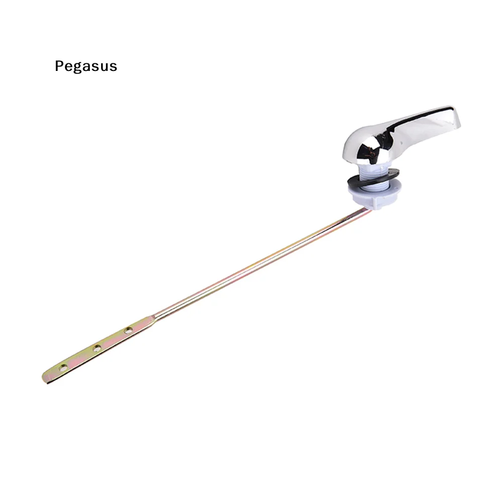 [S]Universal Toilet Tank Flush Lever Chrome Toilet Wrench Handle Fits Most Toilet