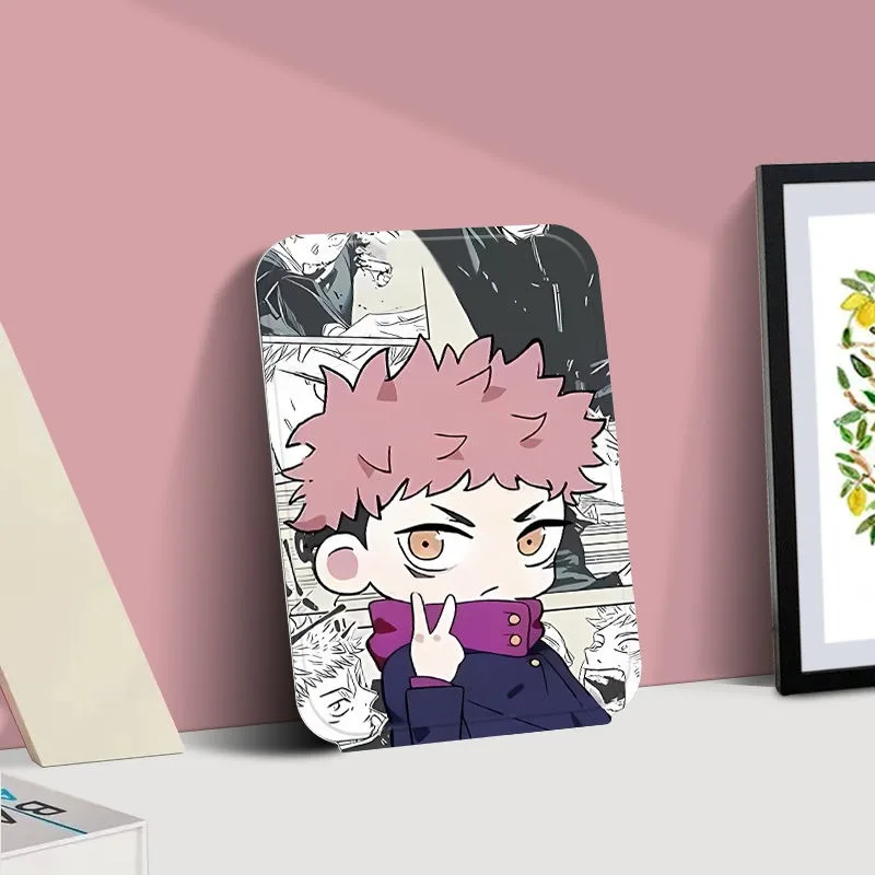 22/17/15cm Jujutsu Kaisen, opvouwbare enkelzijdige make-upspiegel, anime schattig, draagbaar reizen, mini licht compact, rechthoekig