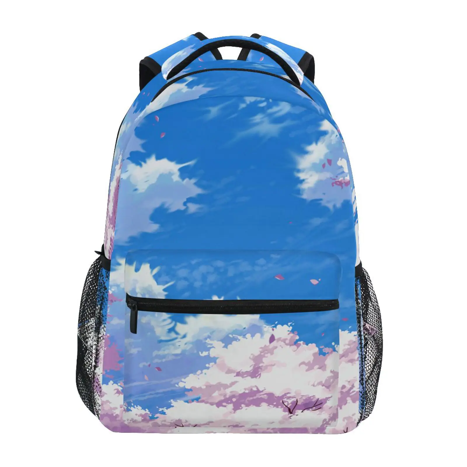 Large Capacity Children Schoolbag Backpack Girl Primary Japanese Blue Cherry blossom Book Bag Multi Pockets Backpack Mochila