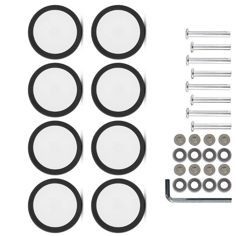 

G5AE 8Pcs 55x12mm Suitcase Luggages Double Swivels Castors Repair Kits Easy to Install for Replacement Luggages