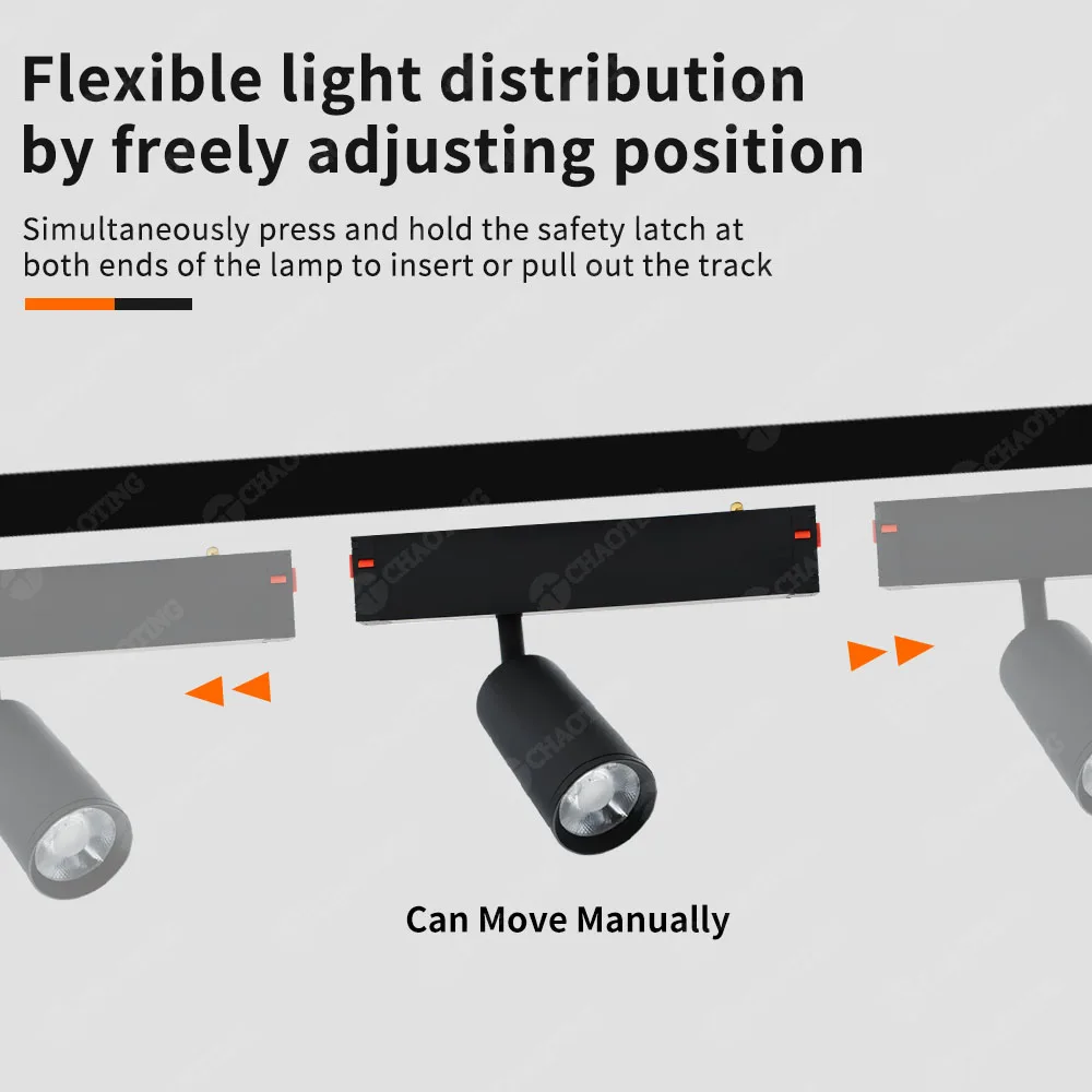 Smart Adjustable Rotatable LED Spot Track Light COB Magnetic Track Spotlight Adjustable Focus for Interior Rail Lighting Systems
