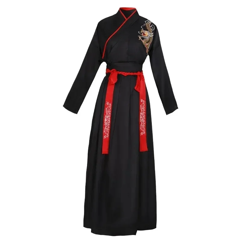 

Комплект из 2 предметов: традиционная одежда для мужчин и женщин, винтажный костюм для косплея, китайский ханьфу с вышивкой, этнический стиль, сказочное платье