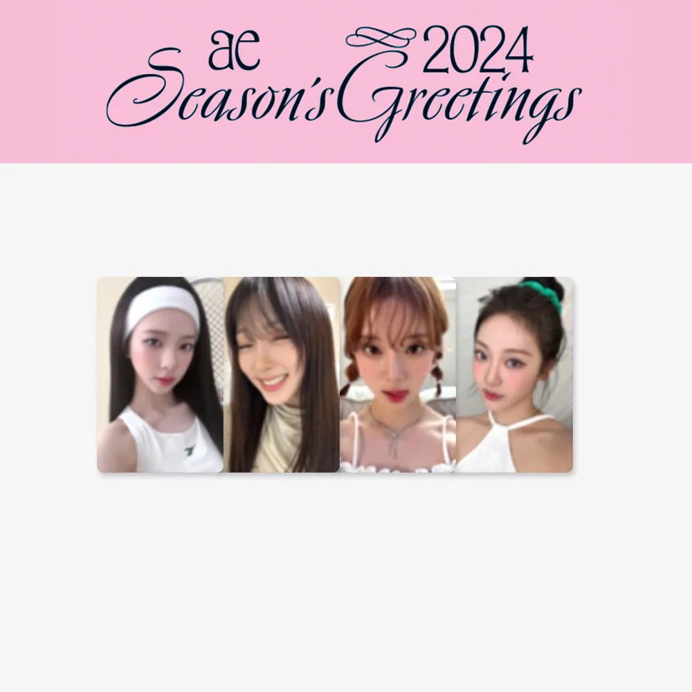 

4Pcs/Set KPOP Photocards KARINA GISELLE WINTER NINGNING 2024 SEASON'S GREETINGS Postcard LOMO Cards Fans Collection Gift