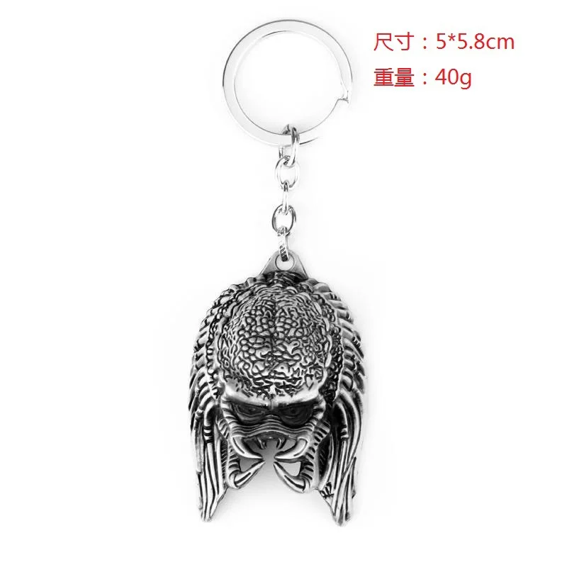 Movie Restore Scene Aliens Predator AVP Keychain Alien Queen Figure Cosplay Key Rings Men Key Accessories Gift