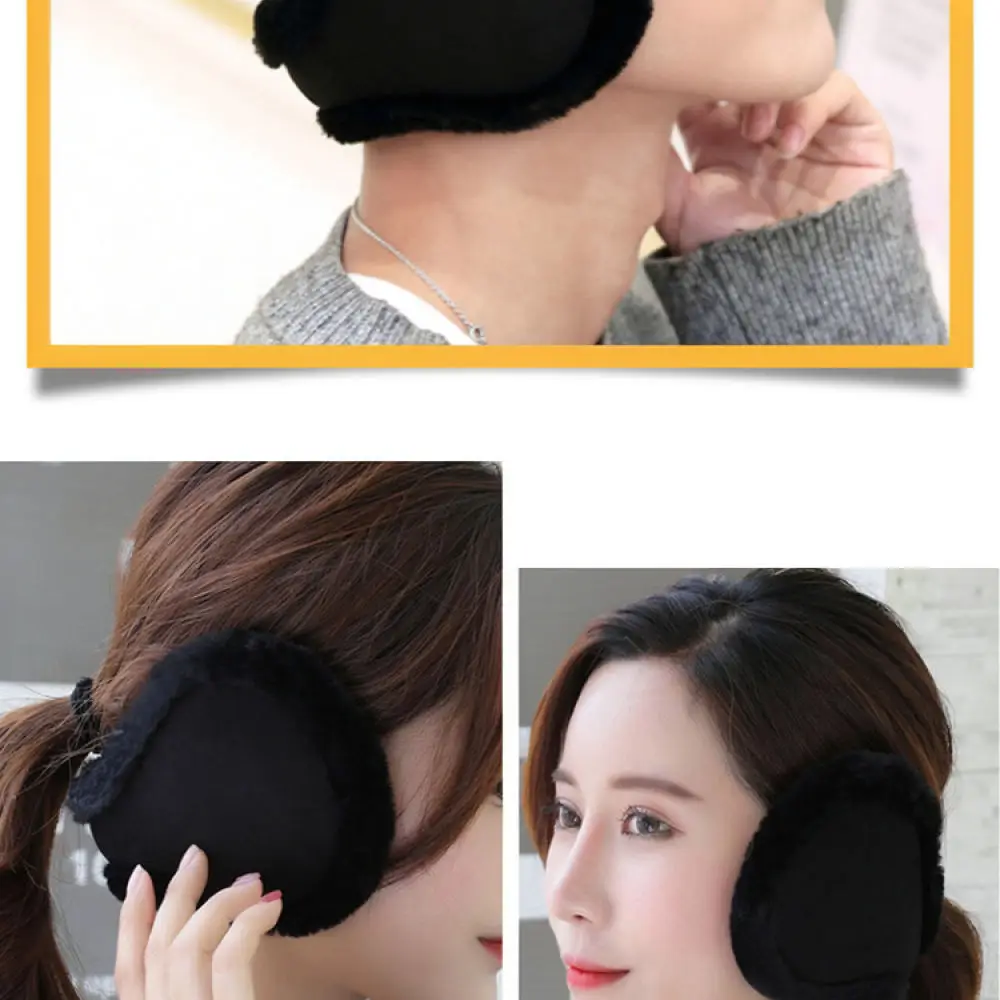 Foldable Plush Earmuffs For Hi Mr Xu Winter Unisex Warm Ear Covers Thickened Cold Proof Outdoor Cycling Accessories