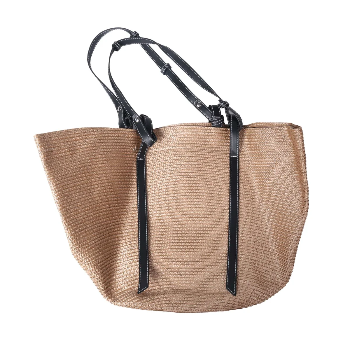 Large Capacity Beach Shopping Bags Luxury Rattan Woven Shoulder Bag Women Handmade Straw Handbags Summer Travel Bag B