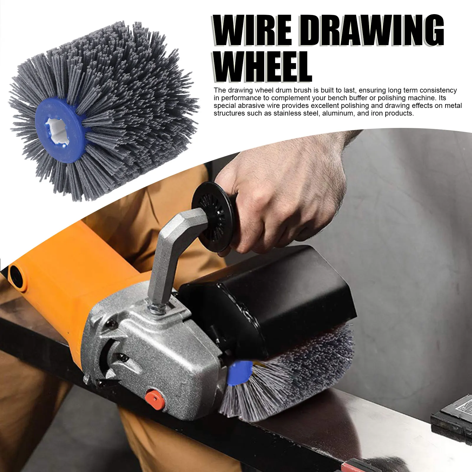 Wire Drawing Wheel 80 Grit Multifunctional Angle Grinder Wire Wheel Burnishing Tool Metal Rust Removal Polishing Wheel