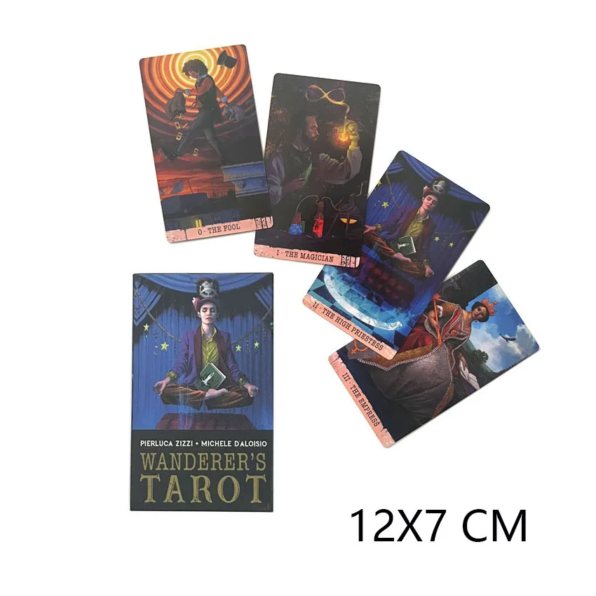 Wanderer\'s Tarot Card Games 12x7 CM Paper Manual