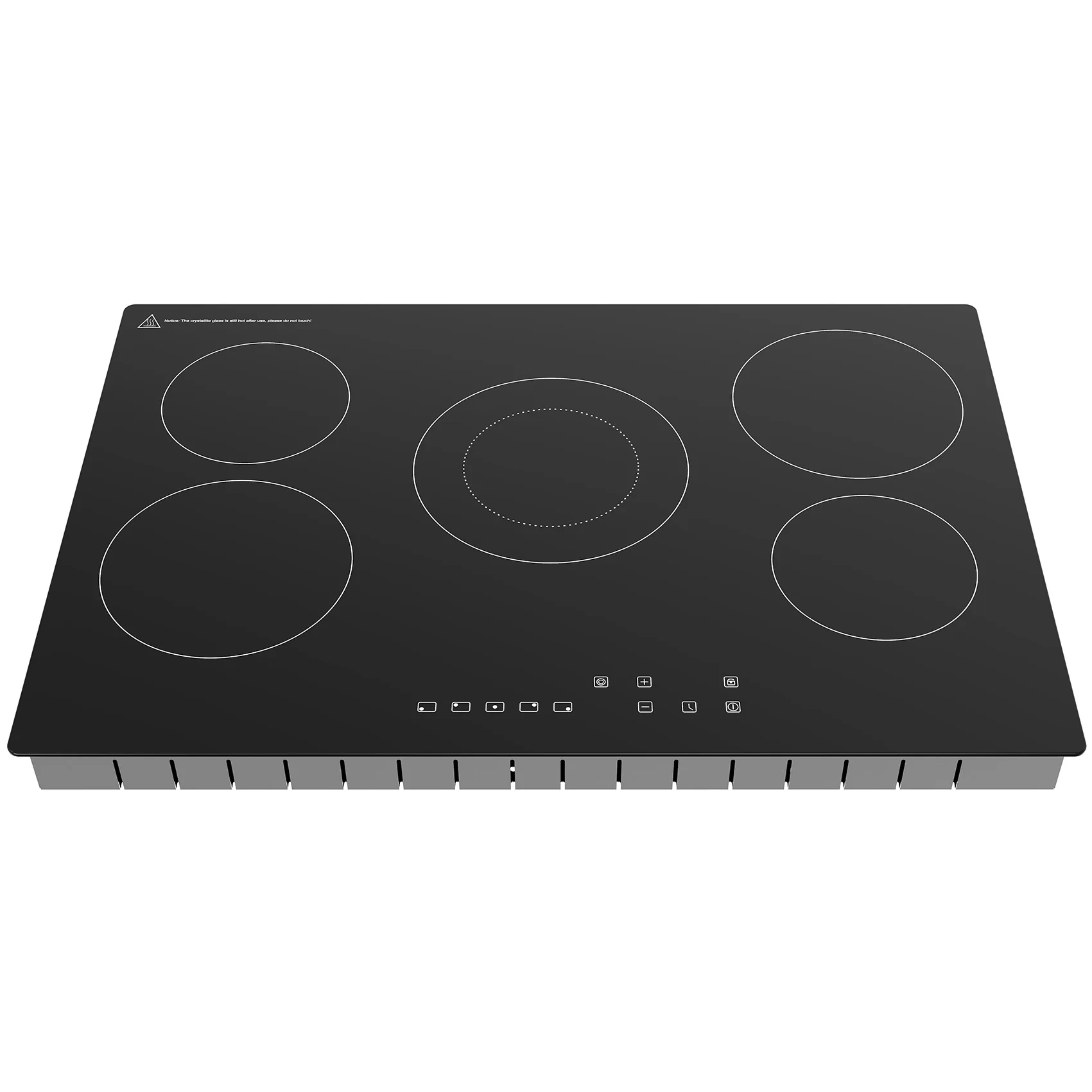 Multifunction Kitchen Appliances Ceramic Hob Electric Cooktops 5 Burner Ceramic Hob with Glass