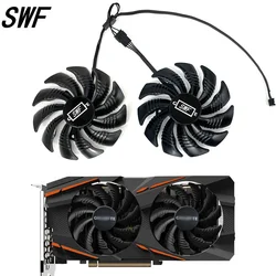 Ventilador de refrigeración para tarjetas gráficas, Enfriador de 88MM T129215SU PLD09210S12HH de 4 pines para Gigabyte GTX 1050 1060 1070 960 470 RX 480 570 580