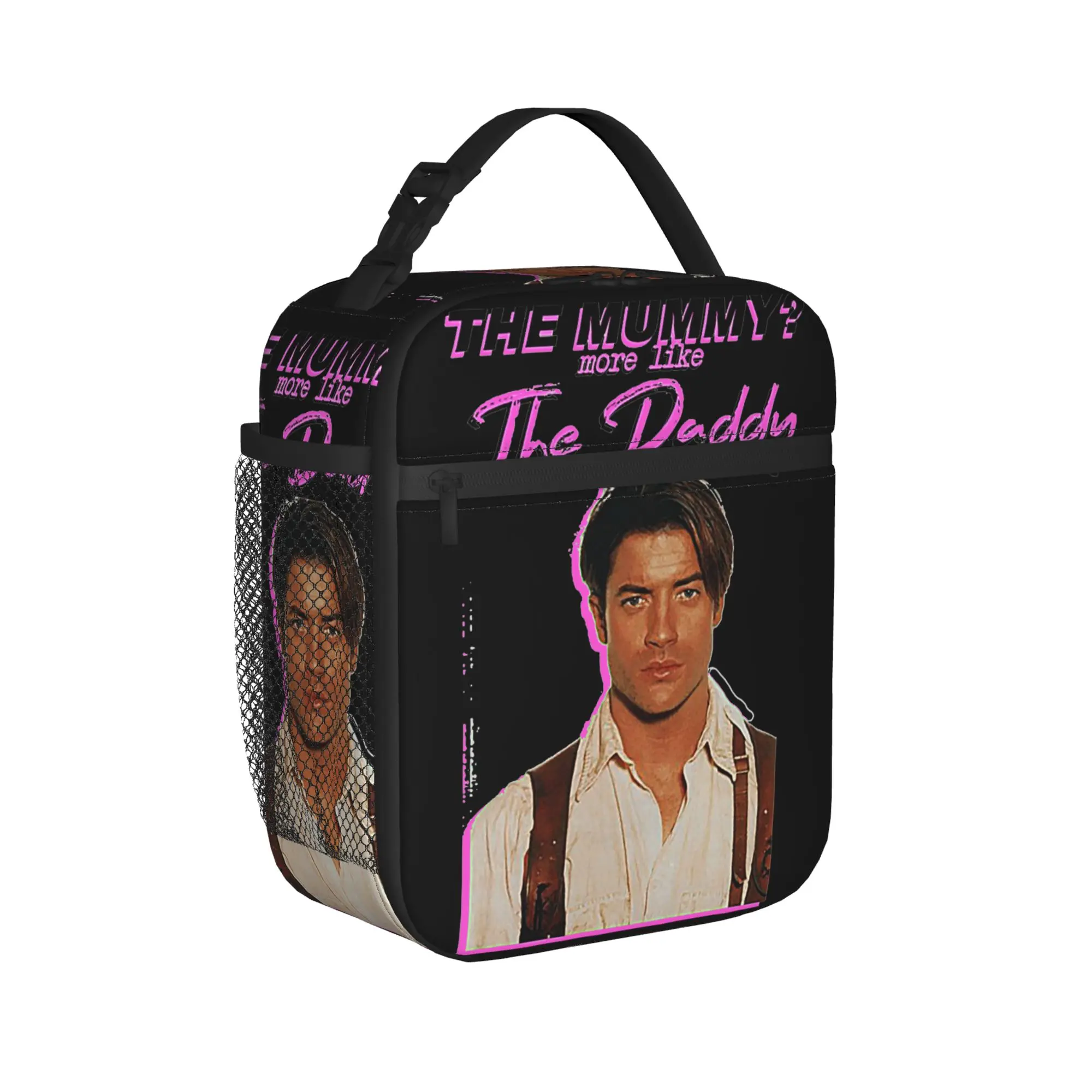 Brendan Fraser The Mummy More Like the Daddy Insulated Lunch Bag Cooler Bag Meal Container Horror Clown Tote Lunch Box Food Bag