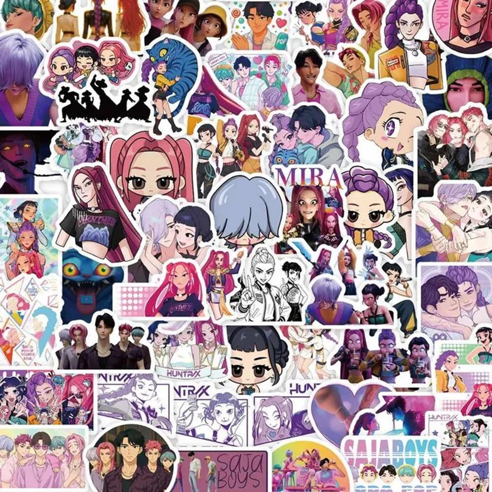 

10/30/74PCS Funny Kpop Demon Hunters Cartoon Stickers Decal Animal DIY Decoration Suitcase Scrapbooking Phone Laptop Stationery