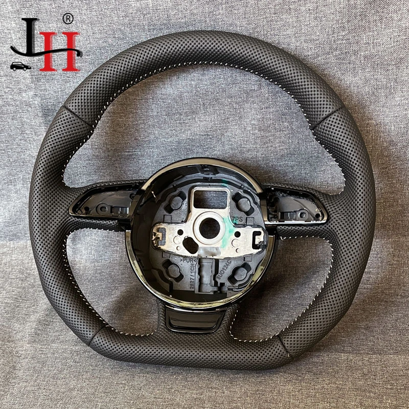 for Audi A3 A4 A5 A6 A7 Q3 Q5 Q7 fully perforated steering wheel flat bottom steering wheel campaign