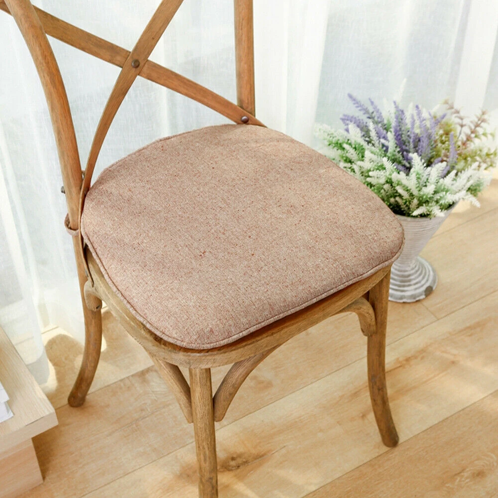 1 PCS Thicken Chair Cushions Soft Comfortable Sanding Seat Pad Simple Removable Solid Color Chair Pad