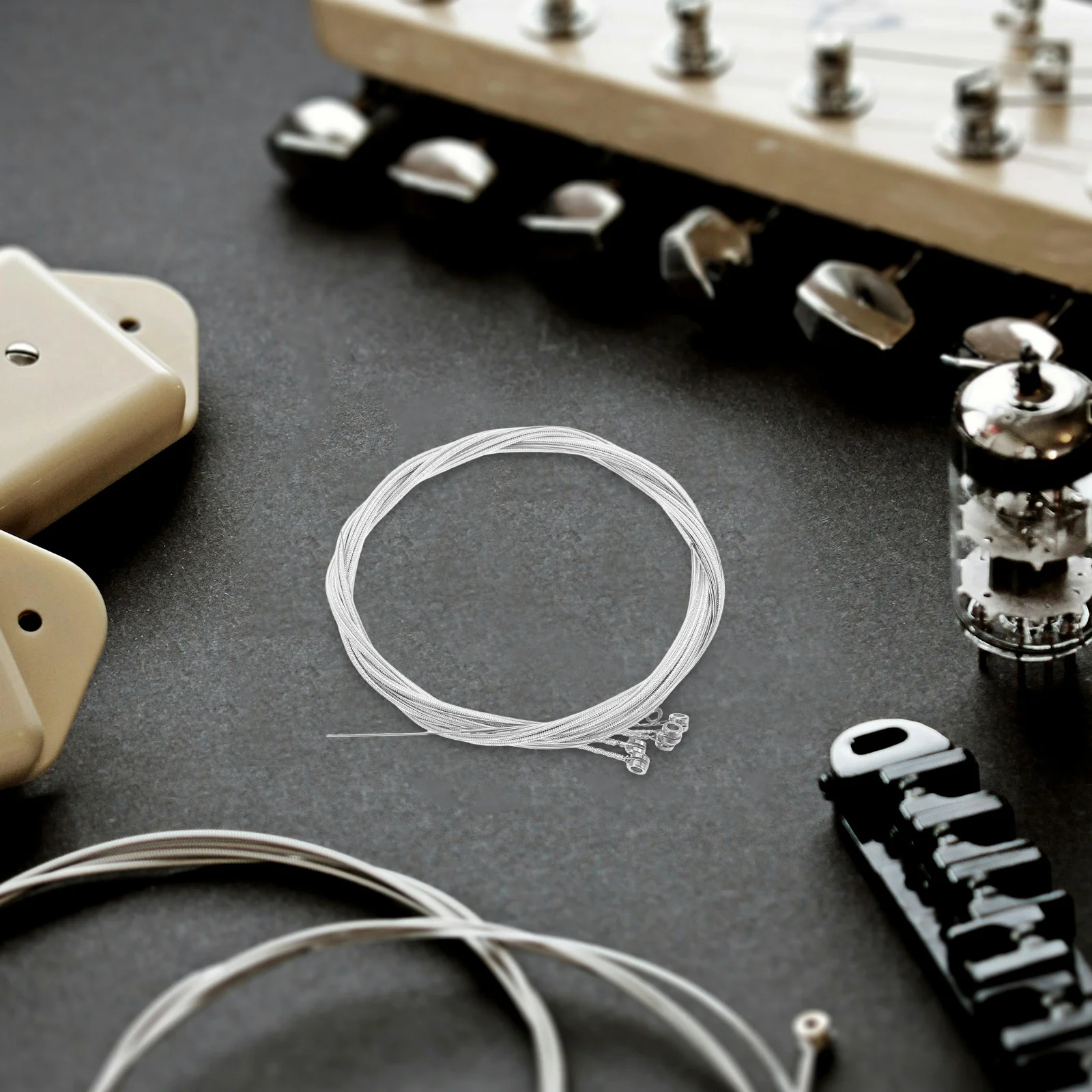 Juego de cuerdas de guitarra acústica chapadas en plata, 6 uds., alta durabilidad, entonación precisa, Kit de repuesto de larga duración, Metal clásico