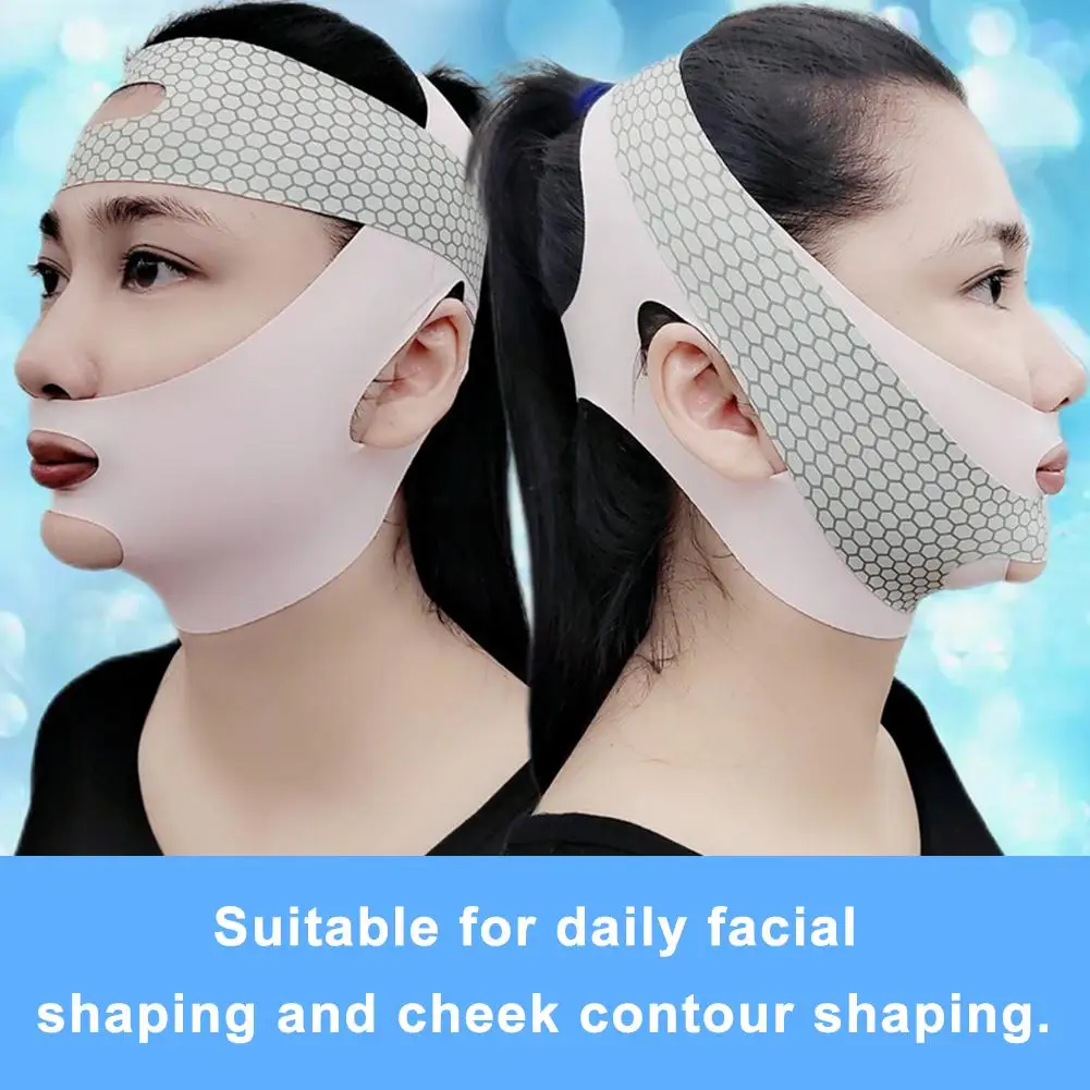 Fasciatura dimagrante per il viso V Line Face Shaper Face Lifting doppio Anti Strap Tools cura riduttore per cintura massaggio antirughe per il mento Q0d2