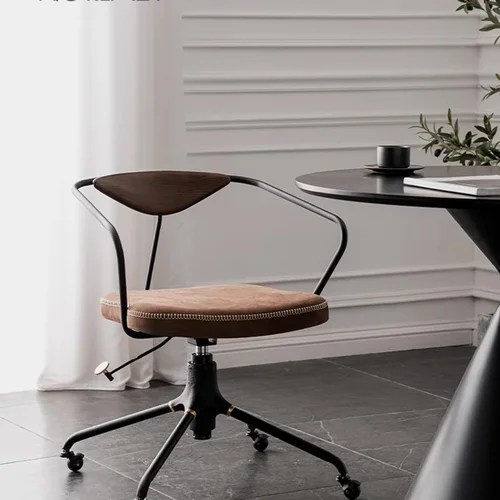 가정용 등받이 컴퓨터 의자, 모던 스위블, 레트로 원목, 사무실 의자, 가구 의자 