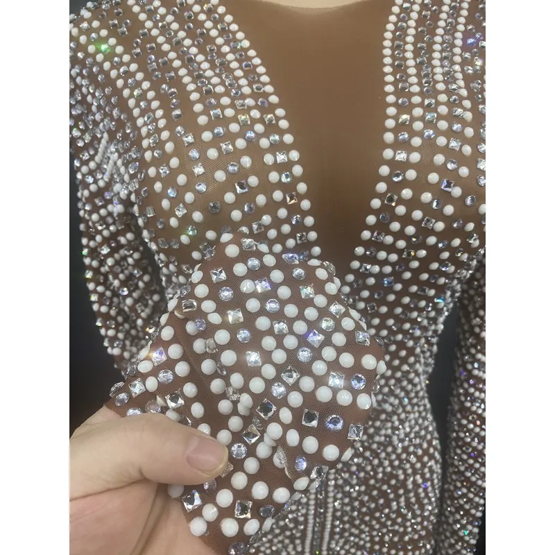 วันเกิดเพชรเงาคริสตัลปาร์ตี้ชุดพรมแดง Vestidos GradMujer Vestidos Largos ชุด Luxo Elegante Festa Longa