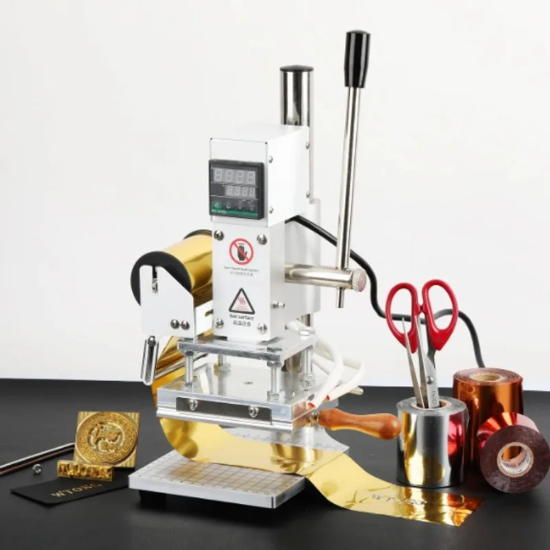 Small Desktop Stamping Machine Label Tag Pressing Machine English Lettering DIY Leather Paper Heat Press Embossing Tool