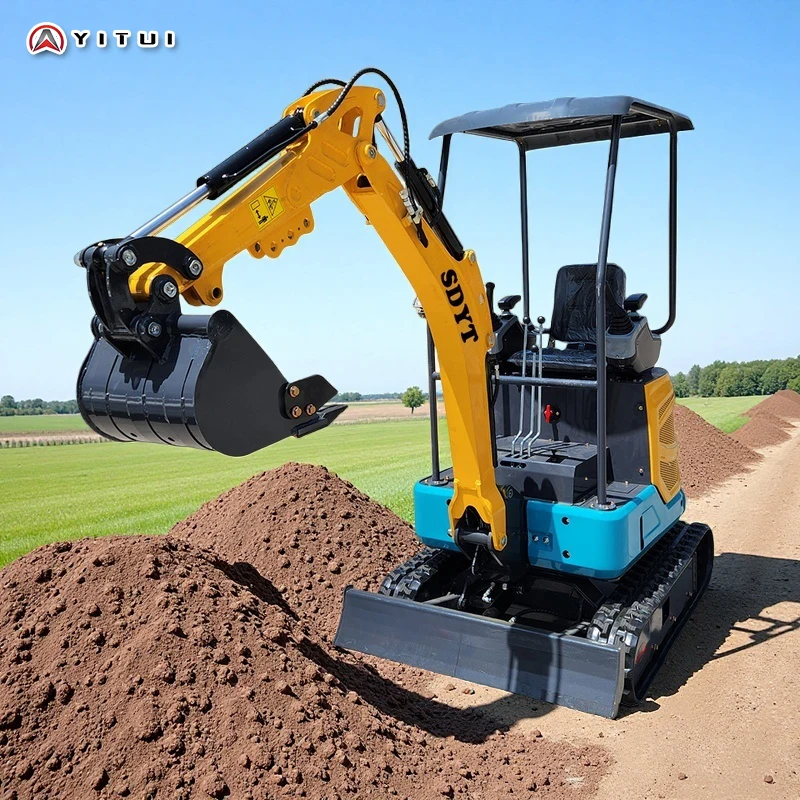 미니굴삭기 1.2톤 맞춤형 공장도 가격 직판 CE EPA 유로 5 다기능 캐빈 미니굴삭기