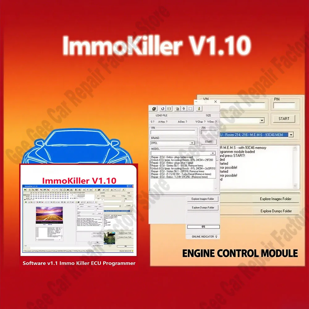 

Newest ImmoKiller V1.10 IMMO Off Software obd2 scanner ECU Programmer Tools for Car Repairing Passing Virigining the Immobilizer