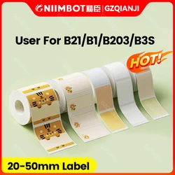 Niimbot Official Thermal Sticker Paper Label Color White Papers Rolls 20-50mm Print Width for B1 B21 B3S Label Printer Maker