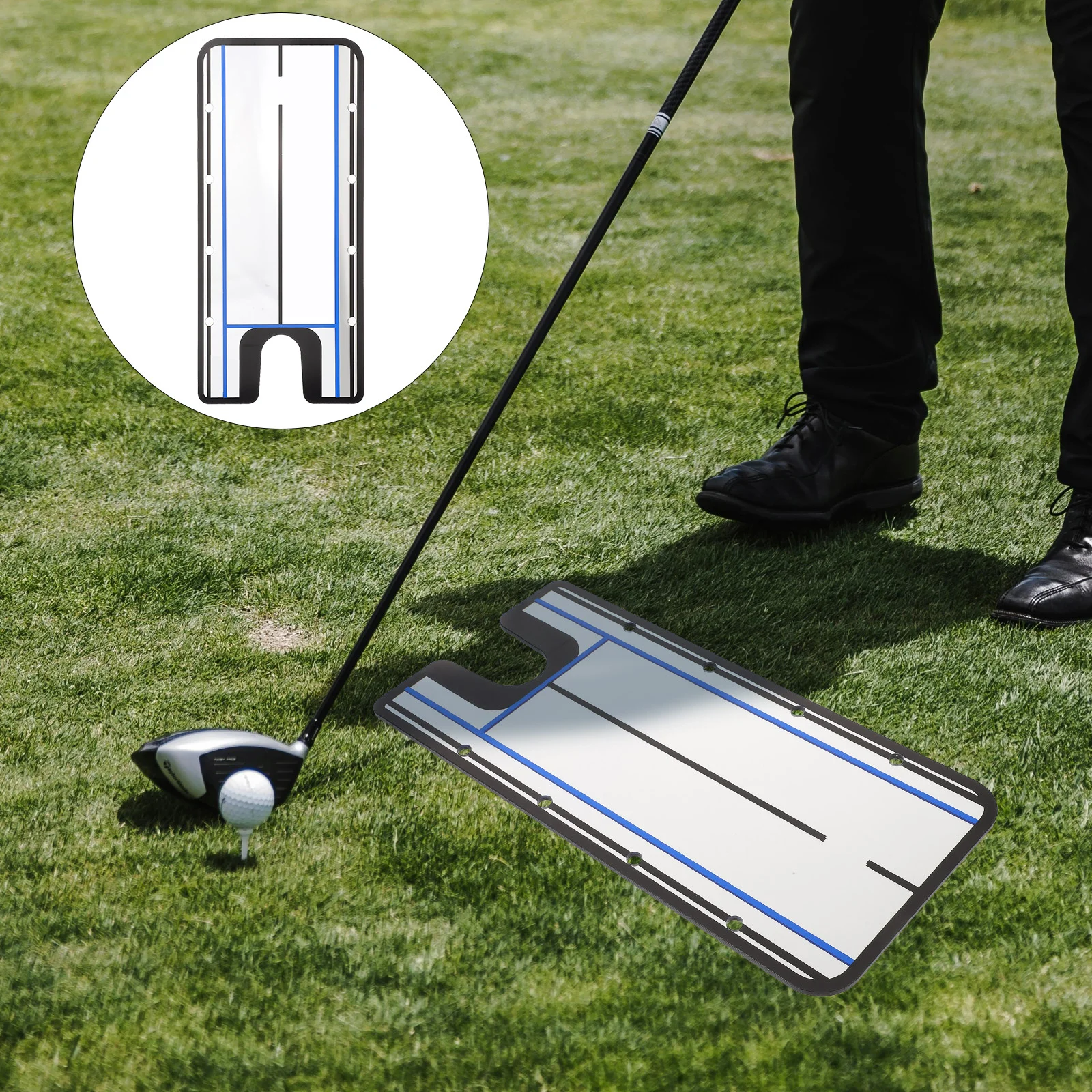 

Putting Posture Corrector Portable Aid Practice Trainer Golf Tool Mirror Training Acrylic