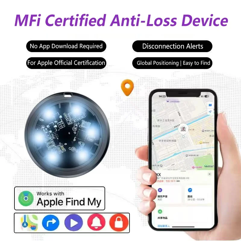Mini Location Tracker Smart Anti Loss Device Breathing Light Illuminated Pet Elderly Key Tracking For Apple Find My Smart Tag